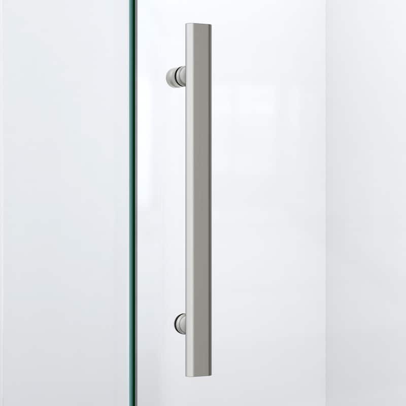 DreamLine Quatra Plus 32 in. D x 46 in. W x 72 in. H Frameless Hinged Shower Enclosure - 32.18" x 46.38" - 32.18" x 46.38"