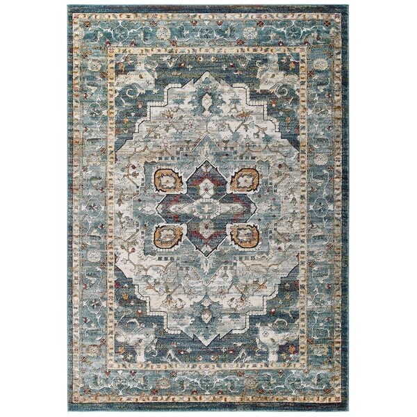 Tribute Diantha Distressed Vintage Floral Persian Medallion Area Rug