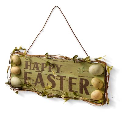 National Tree Company 21 in. Happy Easter Sign