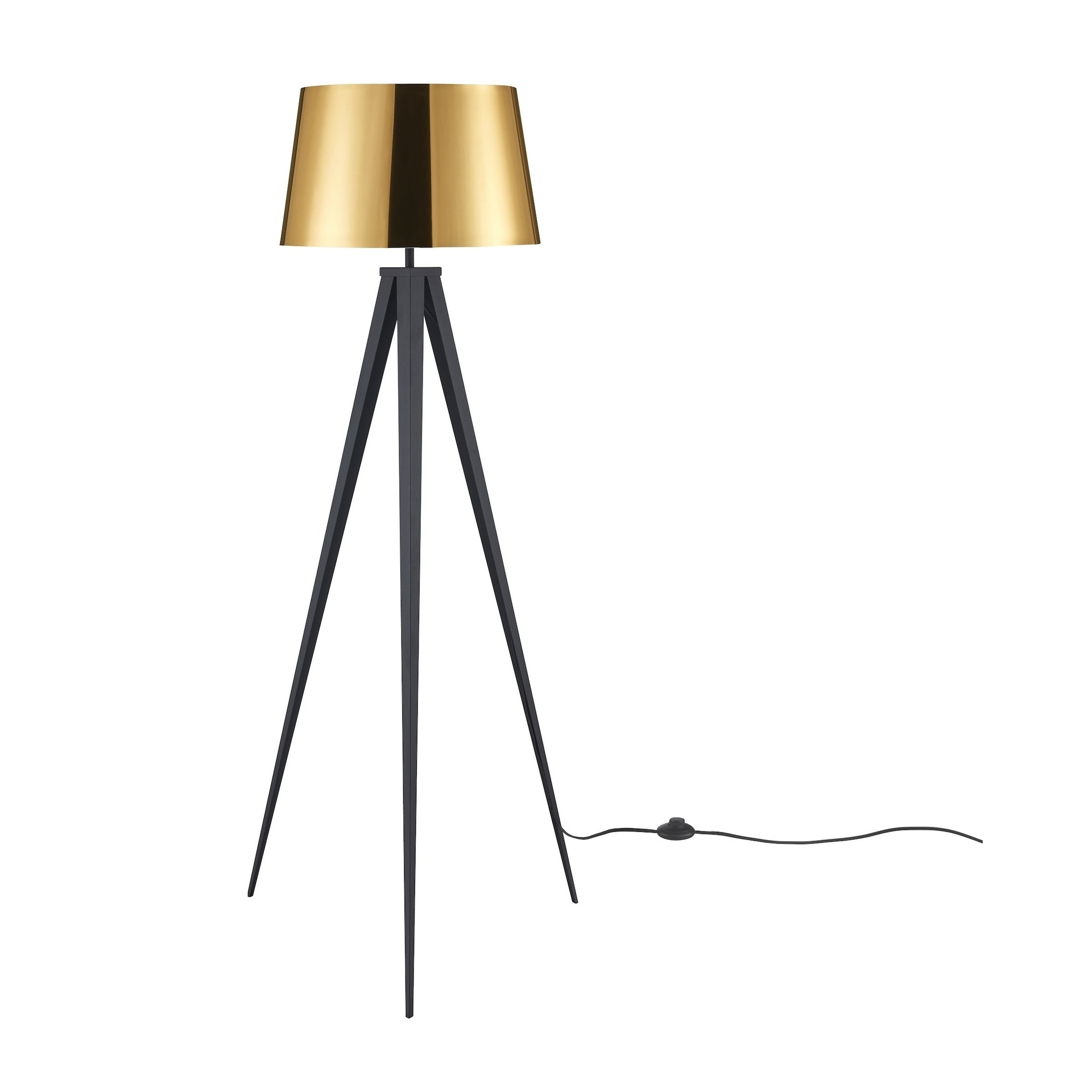 Euro Style Collection Berlin 60 Tripod Floor Lamp Black Gold Black Gold On Sale Overstock 26507819
