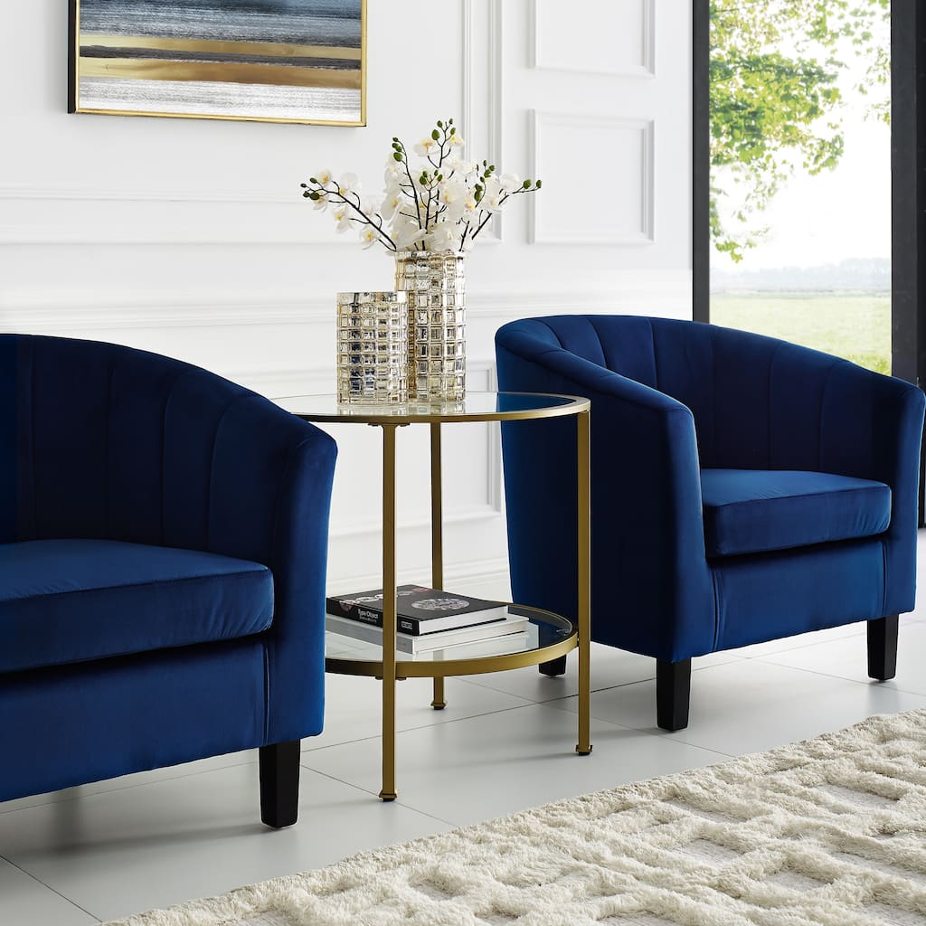 Crosley Aimee Glass Side Table