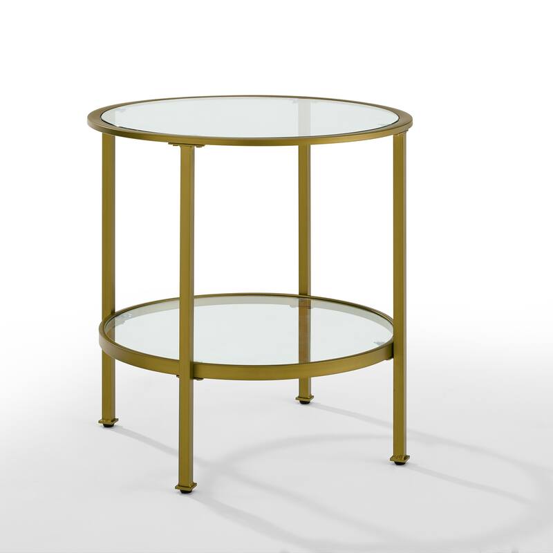Crosley Aimee Glass Side Table