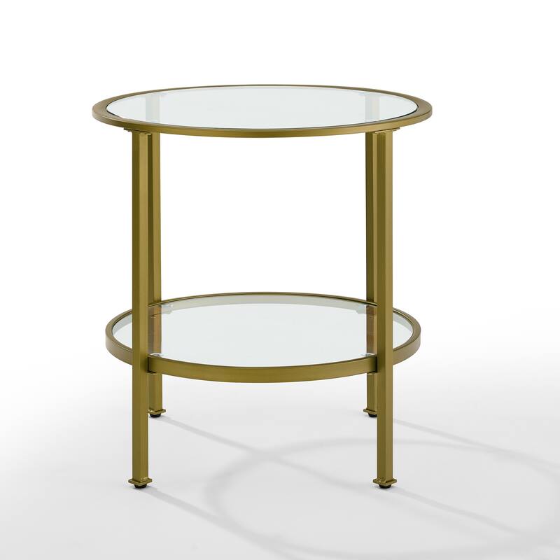 Crosley Aimee Glass Side Table