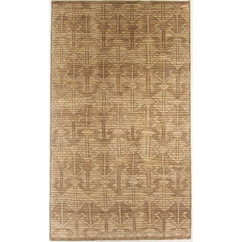 Modern Hand-Knotted Rug - 5'3" x 8'11"