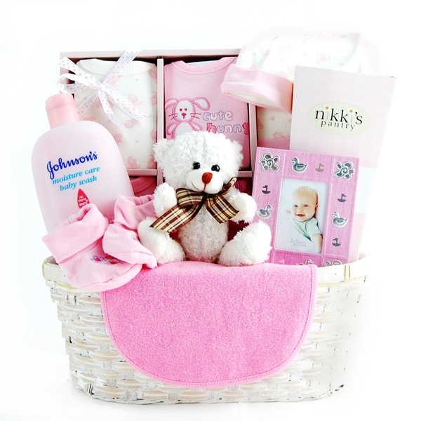 Shop New Arrival Baby Gift Basket for Girls  Free Shipping Today  Overstock.com  2651205