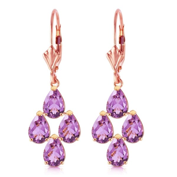 pear shaped amethyst earrings