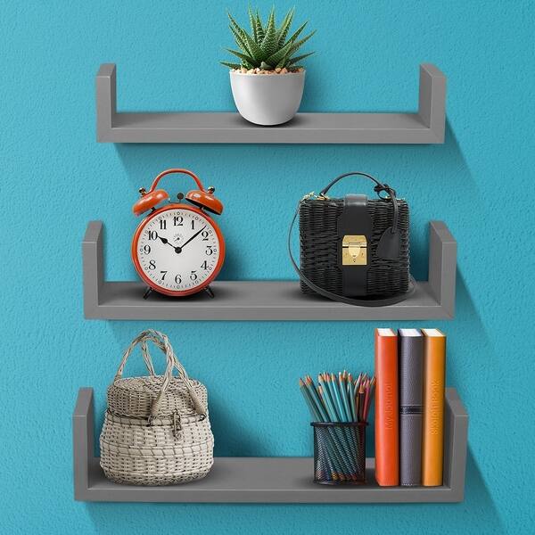 Shop Sorbus Floating Shelves Hanging Wall Shelves Decoration Perfect Trophy Display Photo Frames 9 X 7 X5 Gray Overstock 26513418
