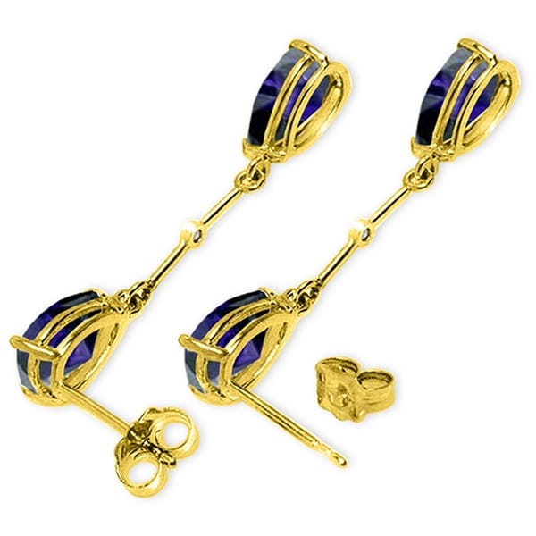 Shop 14K Solid Gold Diamonds & Sapphires Dangling Earrings - On Sale - Free Shipping Today ...