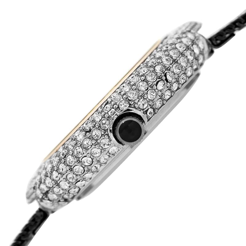 Burgi Women's Diamond Dazzling Crystal Mesh Strap Watch