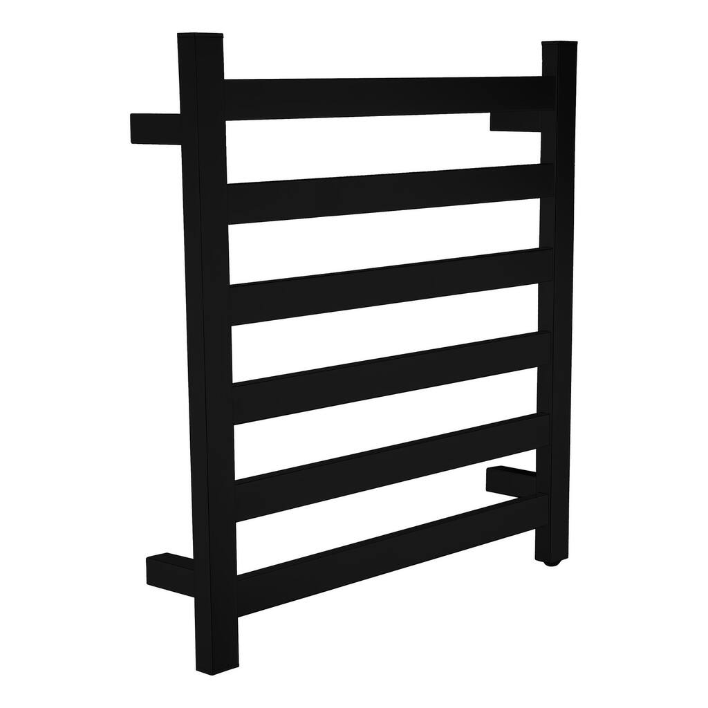 ANZZI Note 6-Bar Stainless Steel Wall Mounted Towel Warmer in Matte Black