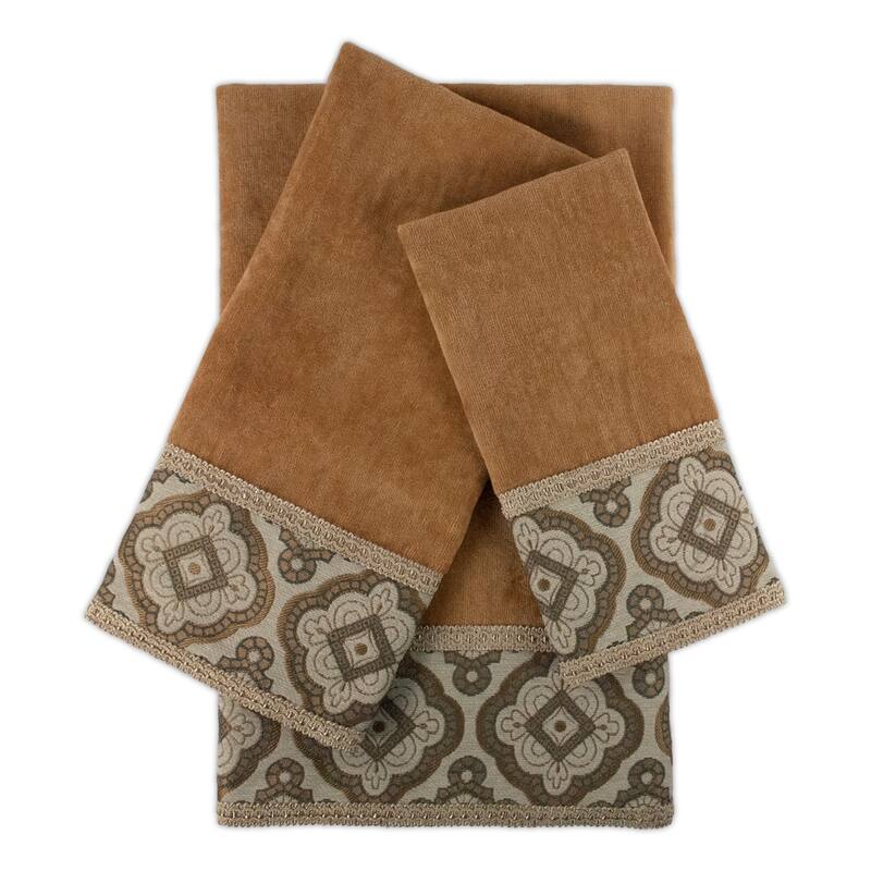 Sherry Kline Merrill Nugget 3-piece Embellished Towel Set