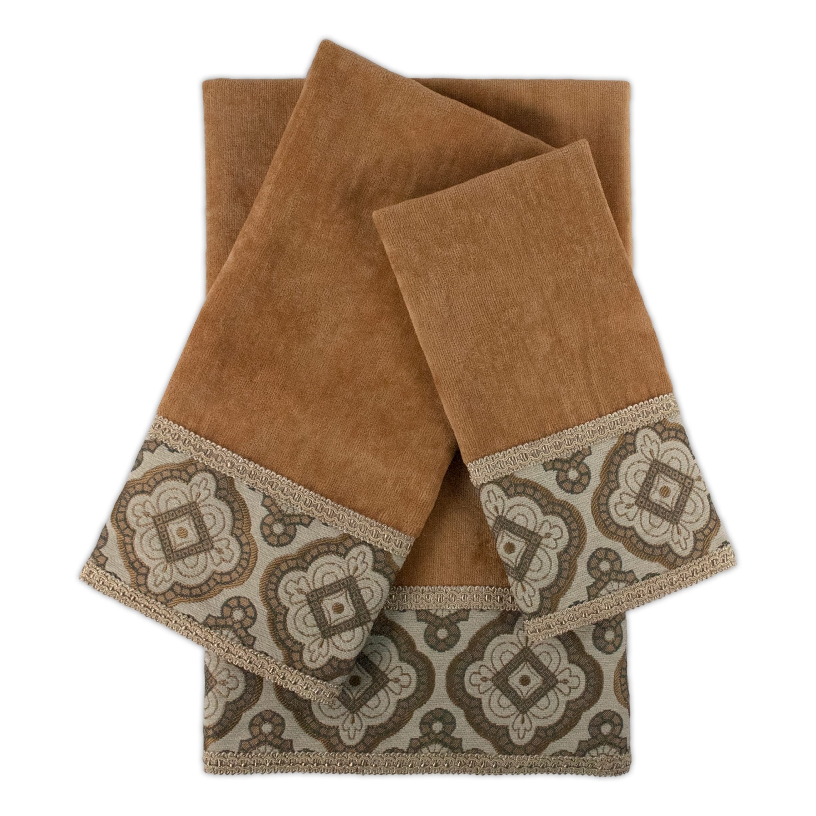 Sherry Kline Merrill Nugget 3-piece Embellished Towel Set