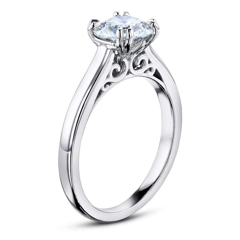 Annello by Kobelli 14k Gold 1ct TDW Round Diamond Solitaire Engagement Ring