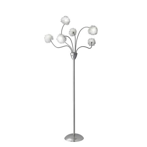 Silver Orchid Belasco Brushed Steel Floor Lamp