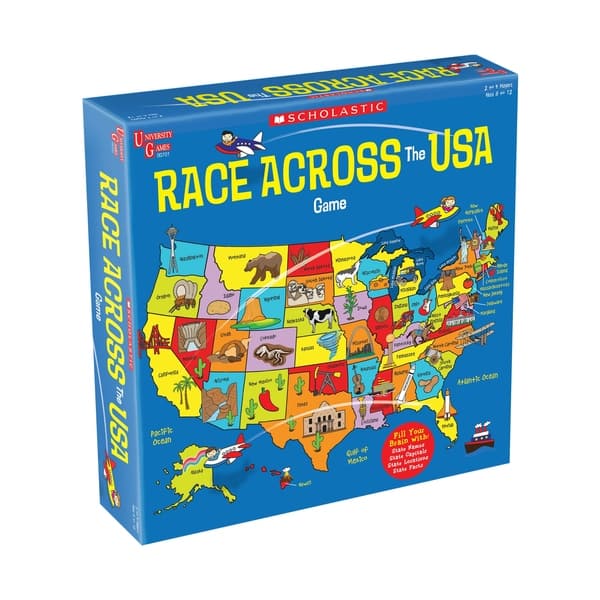 slide 2 of 3, University Games Scholastic Race Across the USA Game