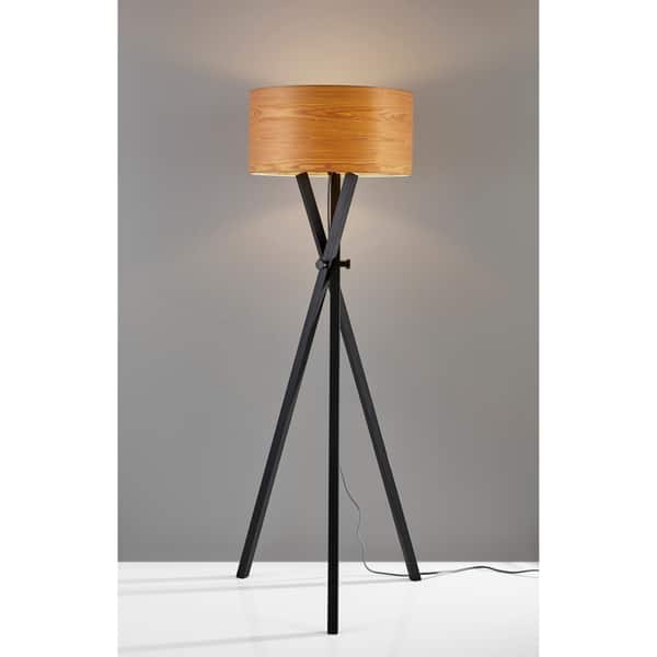 Strick Bolton Hestina Black Wood Tripod Floor Lamp On Wood Tripod Floor Lamp