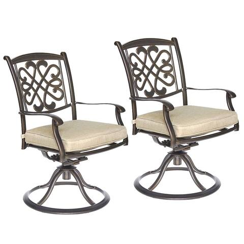 dali Patio Swivel chairs, Outdoor Swivel Rocker Patio Furniture 2 Pcs Sets