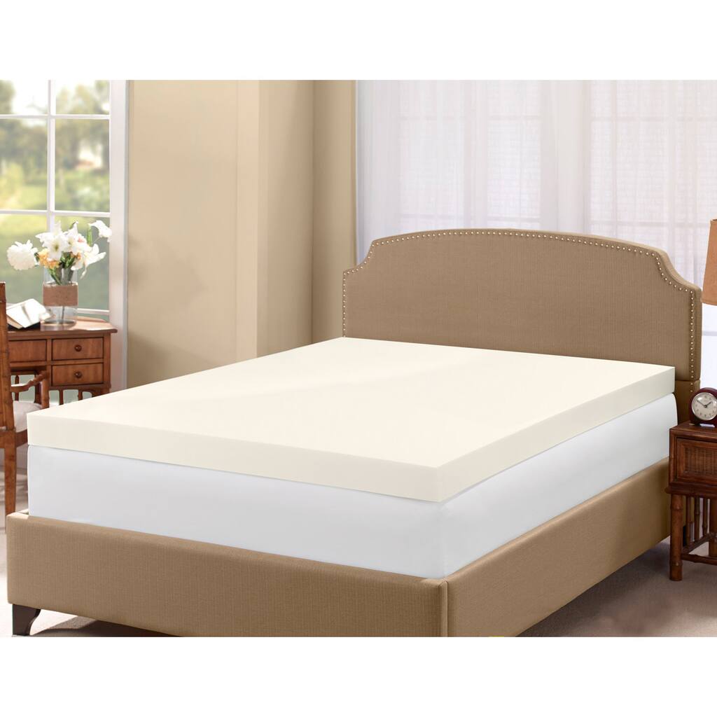 Serta 4-inch Memory Foam Mattress Topper with Two Bonus Contour Pillows