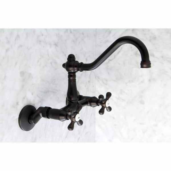 Shop Oil Rubbed Bronze Wall Mount Kitchen Faucet Overstock 2653704