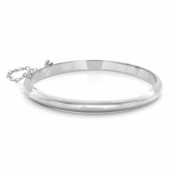 Sterling Silver 5 mm Polished Baby Bangle Bracelet (5.5 Inch)