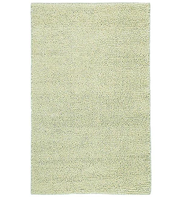 Hand woven Shaggy Ivory Wool Rug (5 X 8)