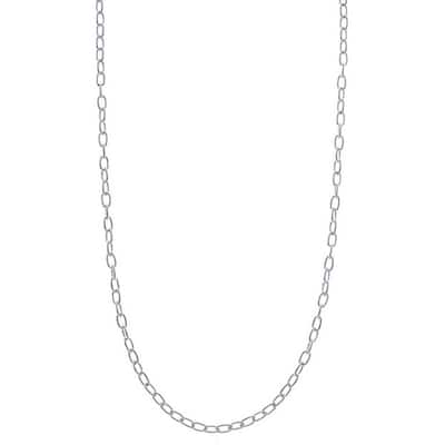 Roberto Martinez Sterling Silver 1.5 mm Oval-link Chain (16"-20")