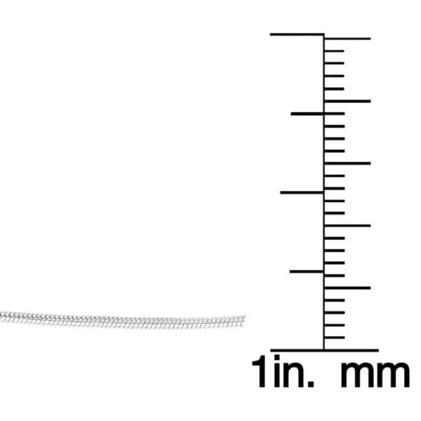 Roberto Martinez Sterling Silver 1mm Snake Chain Necklace (18"-30")