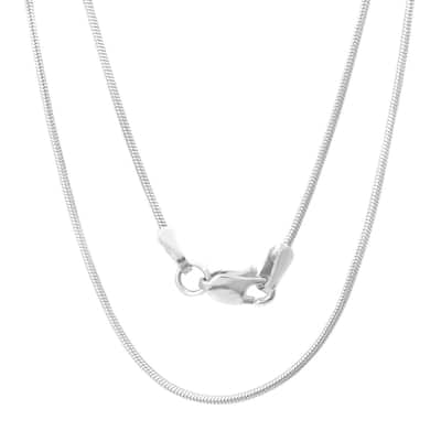 Roberto Martinez Sterling Silver 1mm Snake Chain Necklace (18"-30")
