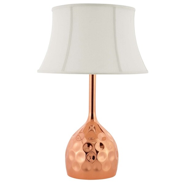 black and rose gold lamp