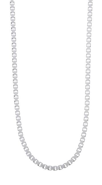Sterling Silver 2mm Box Chain Necklace by Roberto Martinez