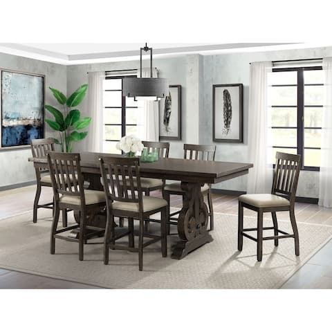 The Gray Barn Coyote Crossing Counter Height Dining Set with Slat Back Chairs