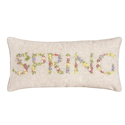 Hand Crafted Ribbon Art Decorative Accent Throw Pillow