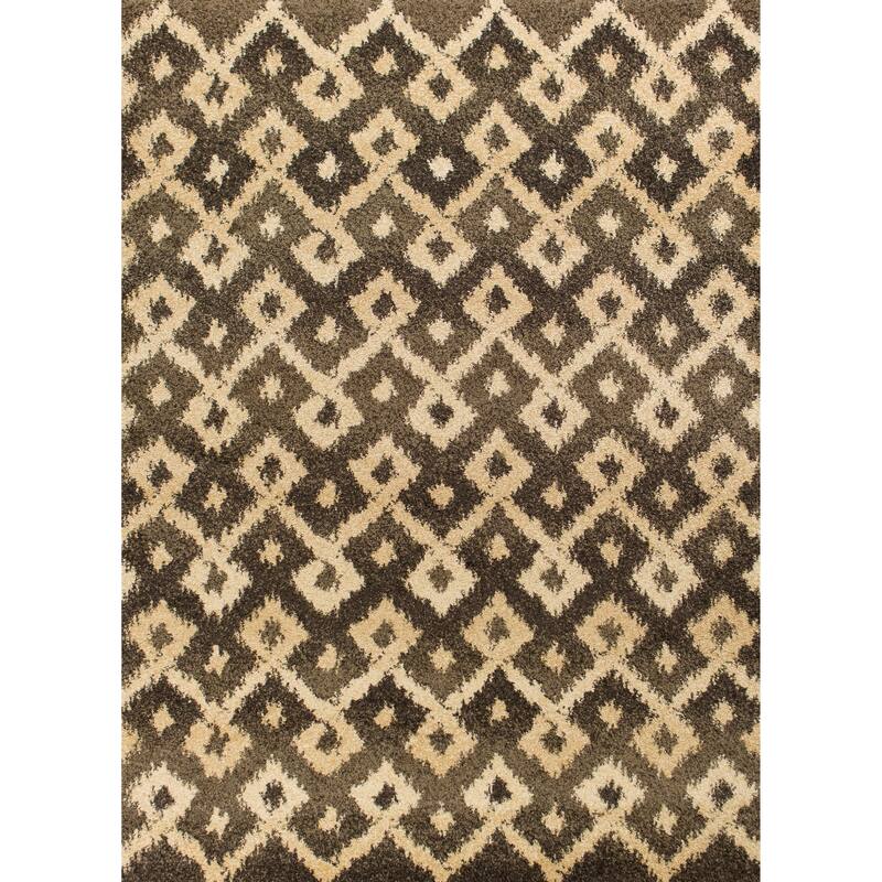 Domani Catalonia Multi Ikat Geo Area Rug - 9'10" x 13'2" - Natural