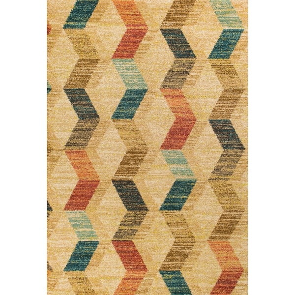 Omani Rugs Domani Catalonia Modern Sand Geometric Area Rug - Bed Bath & Beyond ...