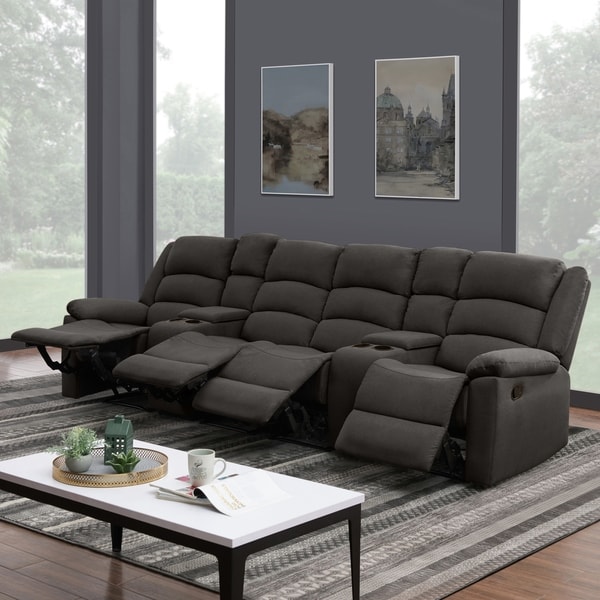Copper Grove Geel 4seat Lowpile Velvet Recliner Sofa On Sale