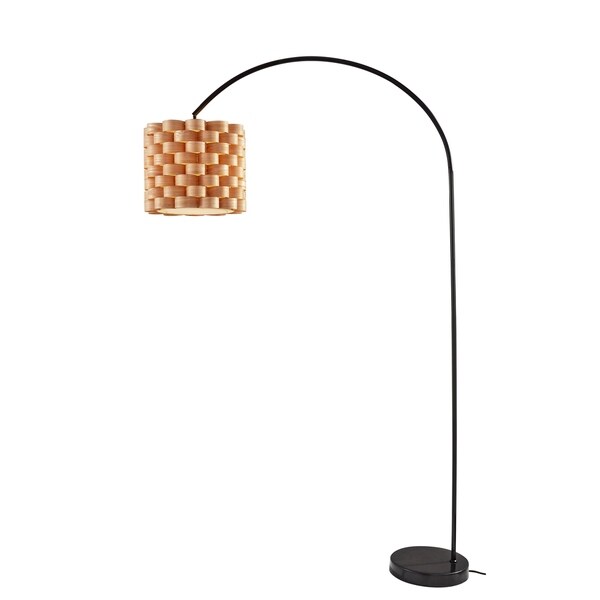 Shop Carson Carrington Riga Matte Black Tall Arc Floor Lamp 82