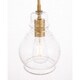 preview thumbnail 11 of 10, Adelee 6.25-Inch 1-Light Clear Seeded Glass Pendant