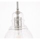 preview thumbnail 6 of 10, Adelee 6.25-Inch 1-Light Clear Seeded Glass Pendant
