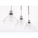 preview thumbnail 8 of 13, Gia 8.5-Inch 3-Light Clear Seeded Glass Pendant