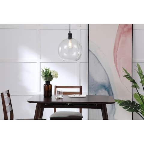 Amaris 12.5-Inch 1-Light Clear Glass Pendant