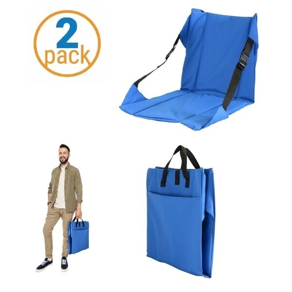2 Pack Portable Wide Stadium Seat - Light Weight Folding Stadium Chair