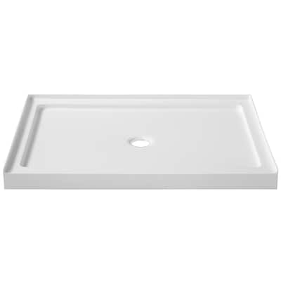 ANZZI Fissure Series 36 in. x 48 in. Single Threshold Shower Base in White