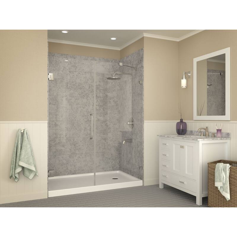 ANZZI Colossi Series 36 in. x 60 in. Single Threshold Shower Base in White