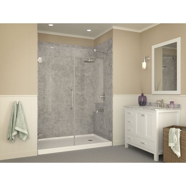 Shop Anzzi Colossi Series 36 In X 60 In Single Threshold Shower Base In White Overstock 26564787