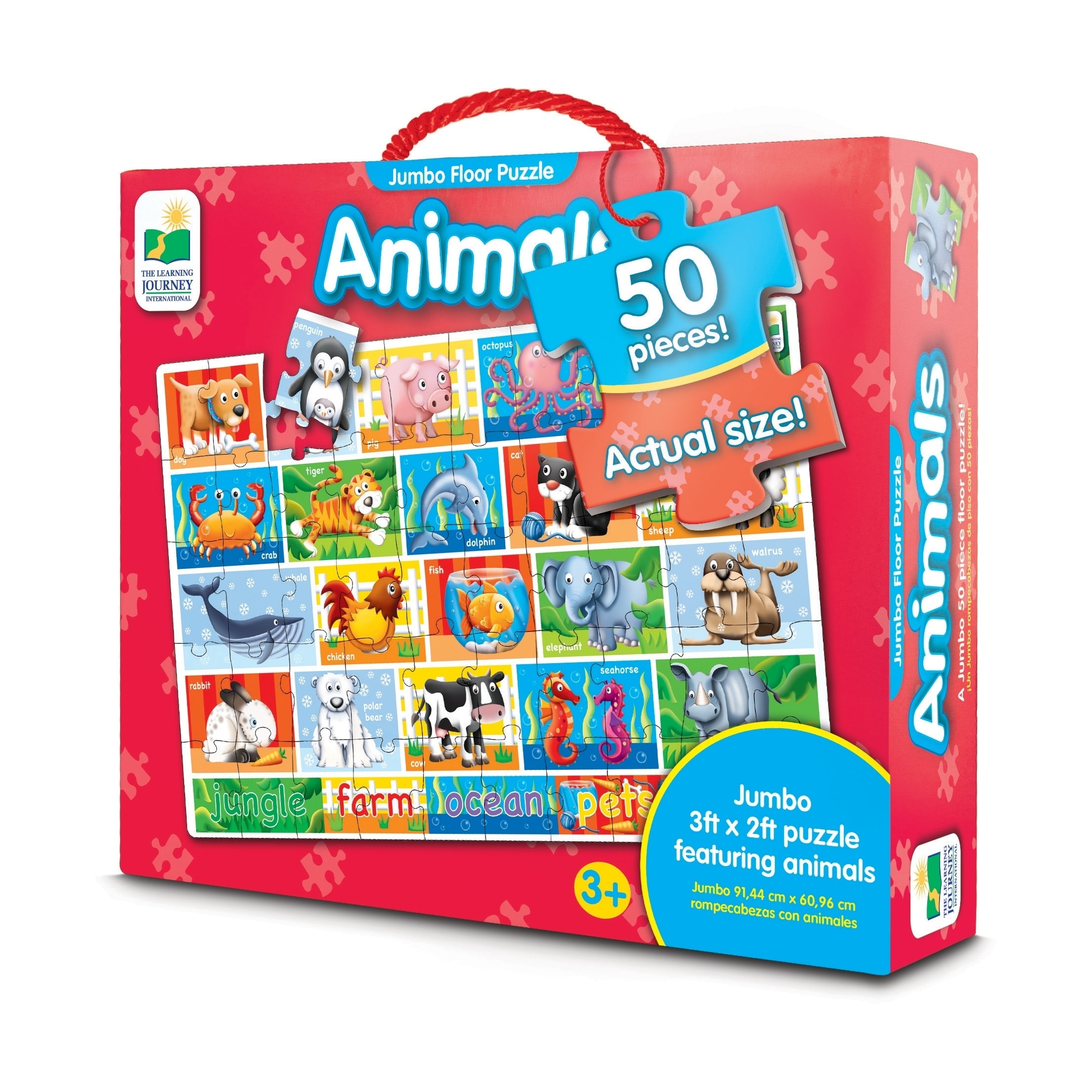 Shop Animals Jumbo Floor Puzzle 50 Pcs Overstock 26565147