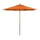 preview thumbnail 6 of 8, North Bend 9' Rd Faux Wood Steel Patio Umbrella, Push Open Pin Stop by Havenside Home