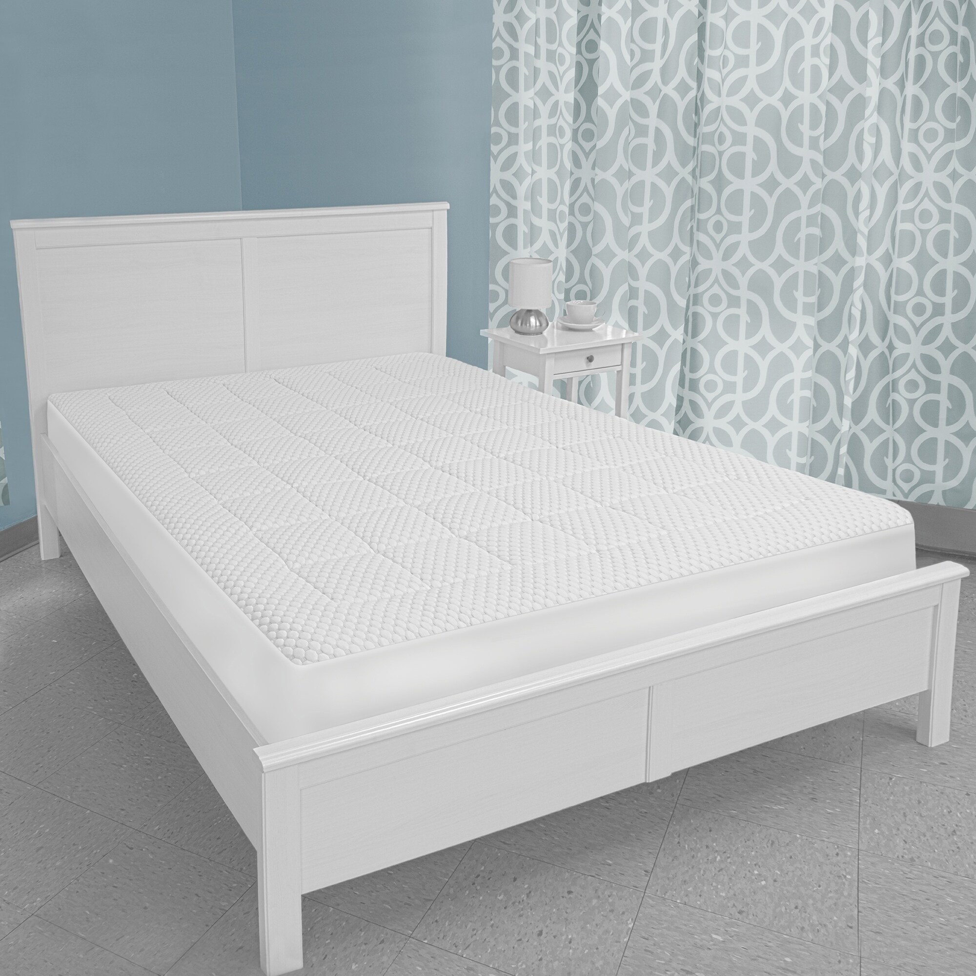 SwissLux Memory Foam and Fiber Washable Mattress Pad Queen eBay