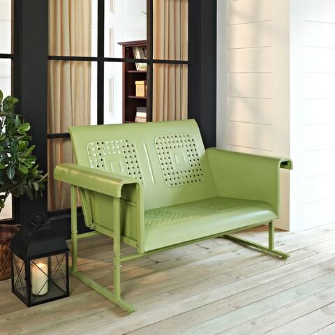 Veranda Loveseat Glider In Oasis Green