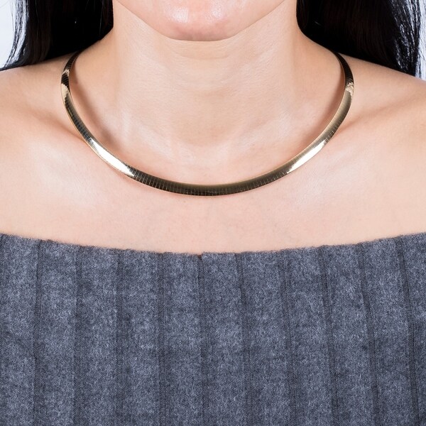 omega necklace 14k yellow gold