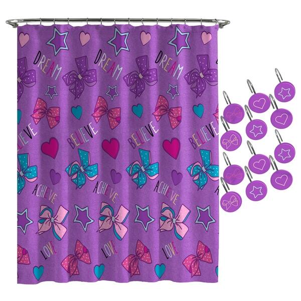 Shop Jojo Siwa Dream Believe Shower Curtain And Hooks On Sale